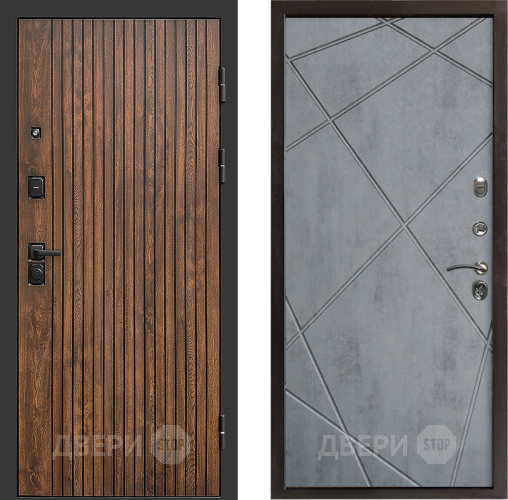 Входная металлическая Дверь Престиж Tvist Лучи Бетон темный в Электроуглях