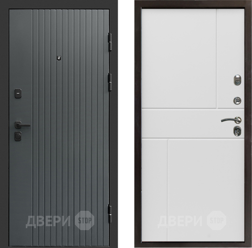 Входная металлическая Дверь Престиж Tvist Grey Горизонт Бетон белый в Электроуглях