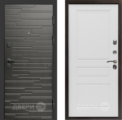 Входная металлическая Дверь Престиж Rivera Классика Лиственница белая в Электроуглях