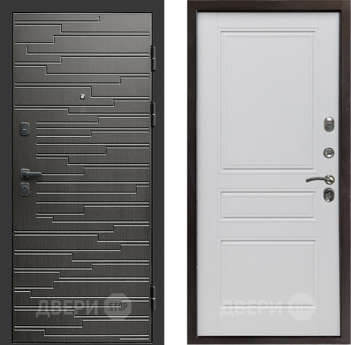 Входная металлическая Дверь Престиж Rivera Классика Белый матовый в Электроуглях