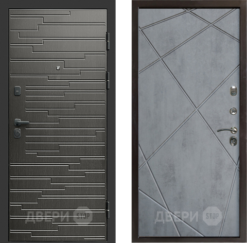 Входная металлическая Дверь Престиж Rivera Лучи Бетон темный в Электроуглях