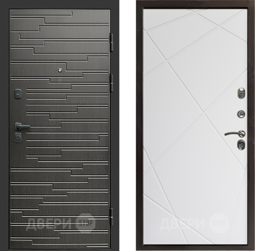 Входная металлическая Дверь Престиж Rivera Лучи Бетон белый в Электроуглях