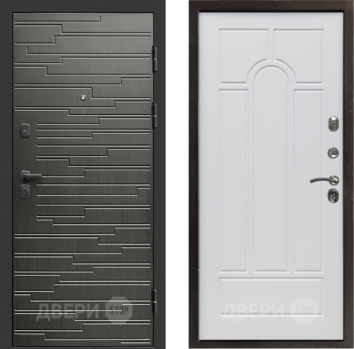 Входная металлическая Дверь Престиж Rivera Арка Белое дерево в Электроуглях