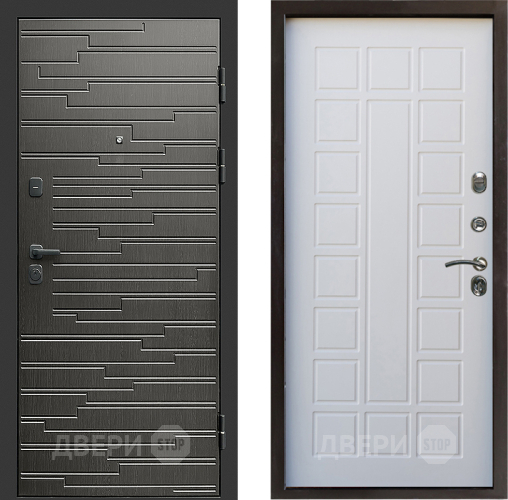 Входная металлическая Дверь Престиж Rivera Престиж Белое дерево в Электроуглях