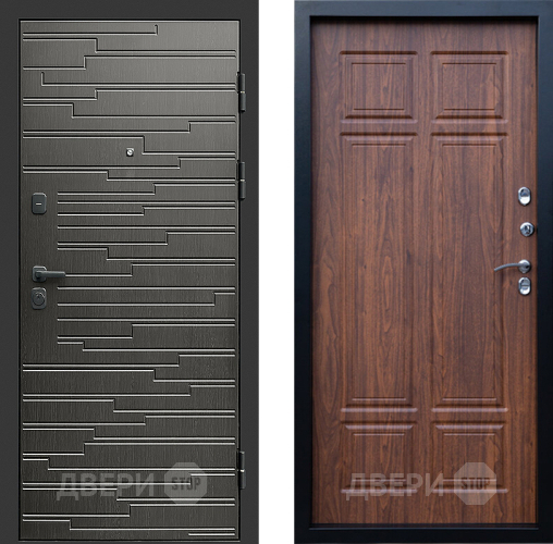 Входная металлическая Дверь Престиж Rivera Премиум Орех темный в Электроуглях