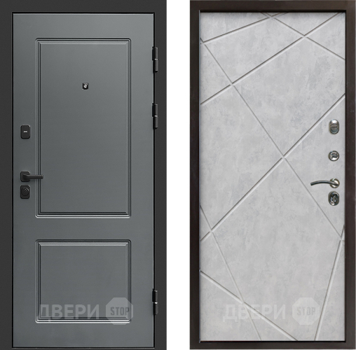 Дверь Престиж Verona Лучи Бетон светлый в Электроуглях
