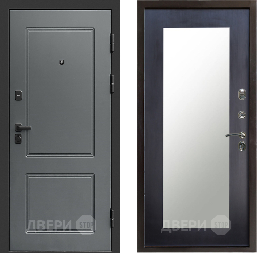 Входная металлическая Дверь Престиж Verona Зеркло Пастораль Венге в Электроуглях