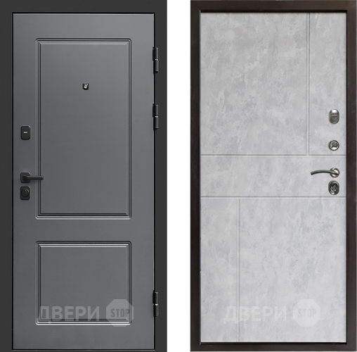 Входная металлическая Дверь Престиж Verona Горизонт Бетон светлый в Электроуглях