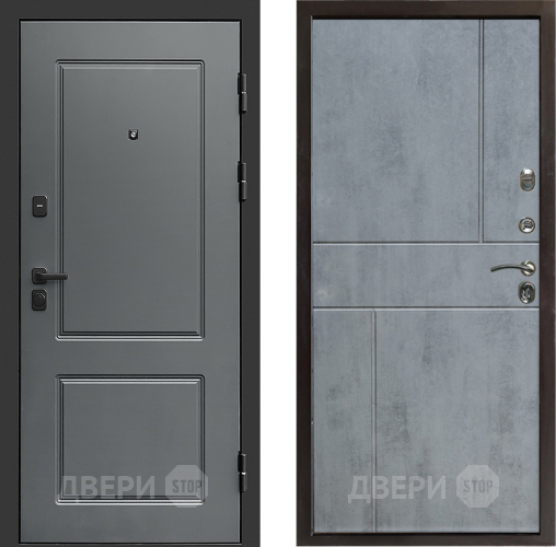 Входная металлическая Дверь Престиж Verona Горизонт Бетон темный в Электроуглях