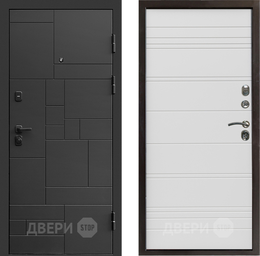 Входная металлическая Дверь Престиж Kvadro Line Белый в Электроуглях