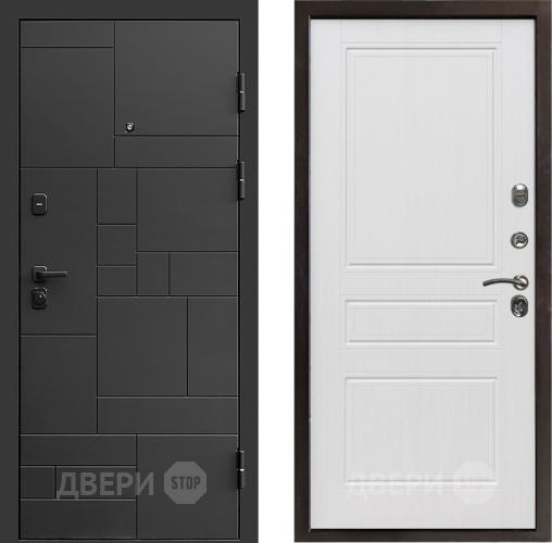 Входная металлическая Дверь Престиж Kvadro Классика Белое дерево в Электроуглях