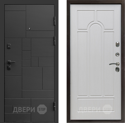 Входная металлическая Дверь Престиж Kvadro Арка Лиственница белая в Электроуглях