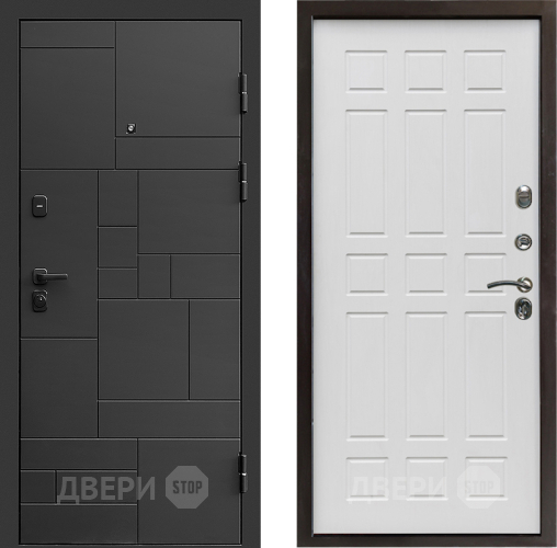 Входная металлическая Дверь Престиж Kvadro Спарта Белое дерево в Электроуглях