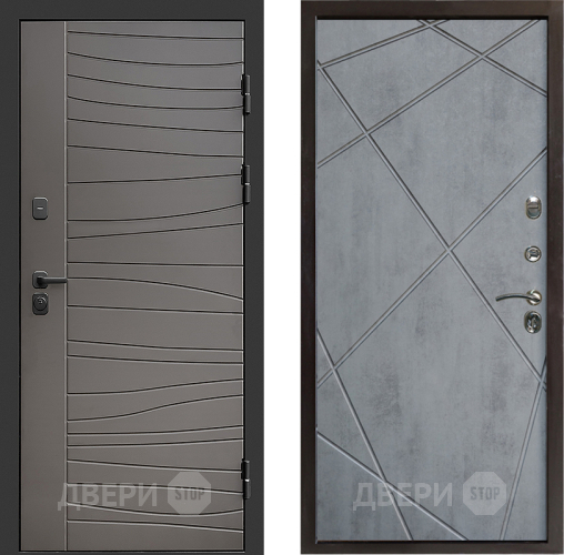 Входная металлическая Дверь Престиж Siciliya Лучи Бетон темный в Электроуглях