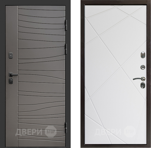 Входная металлическая Дверь Престиж Siciliya Лучи Бетон белый в Электроуглях