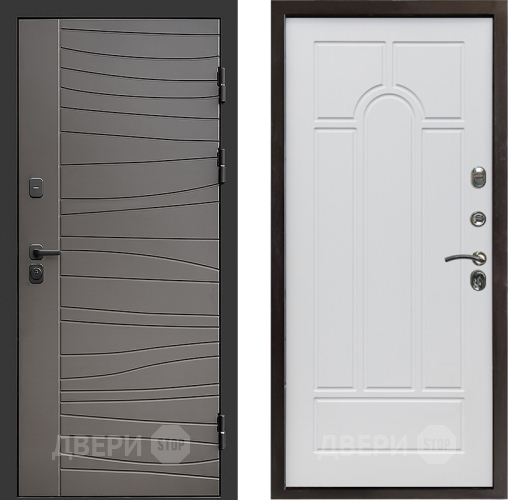 Входная металлическая Дверь Престиж Siciliya Арка Белое дерево в Электроуглях