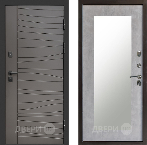 Дверь Престиж Siciliya Зеркло Пастораль Бетон светлый в Электроуглях