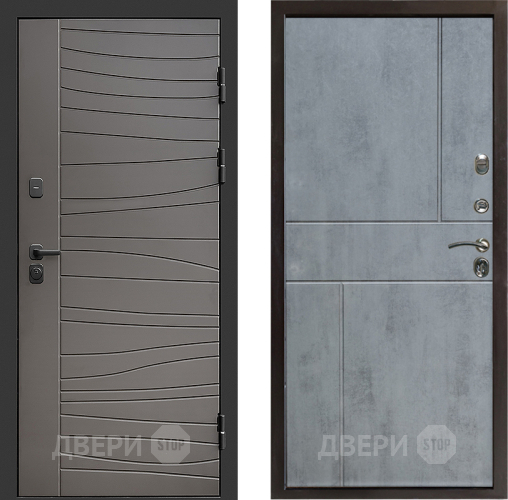 Входная металлическая Дверь Престиж Siciliya Горизонт Бетон темный в Электроуглях