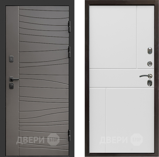 Входная металлическая Дверь Престиж Siciliya Горизонт Бетон белый в Электроуглях