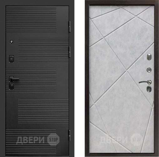 Входная металлическая Дверь Престиж Favorit Лучи Бетон светлый в Электроуглях