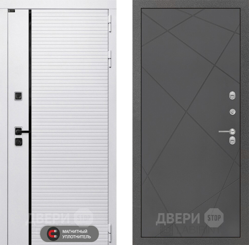 Входная металлическая Дверь Лабиринт (LABIRINT) Royal 24 Графит софт в Электроуглях