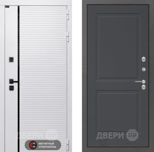 Входная металлическая Дверь Лабиринт (LABIRINT) Royal 11 Графит софт в Электроуглях