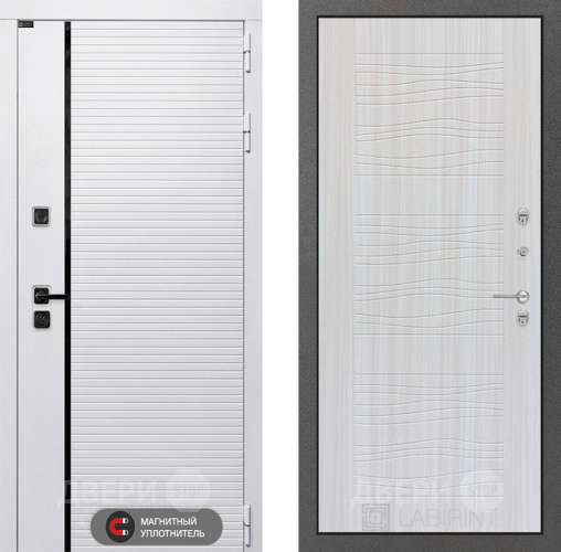 Входная металлическая Дверь Лабиринт (LABIRINT) Royal 06 Сандал белый в Электроуглях