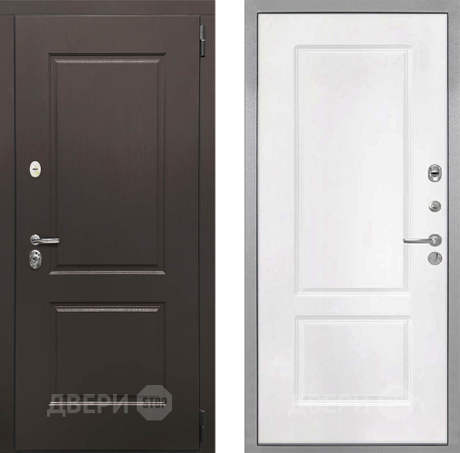 Входная металлическая Дверь Интекрон (INTECRON) Кампо КВ-2 Белый матовый в Электроуглях