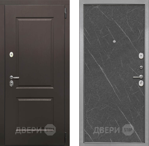 Входная металлическая Дверь Интекрон (INTECRON) Кампо Гладкая Гранит лава оникс в Электроуглях