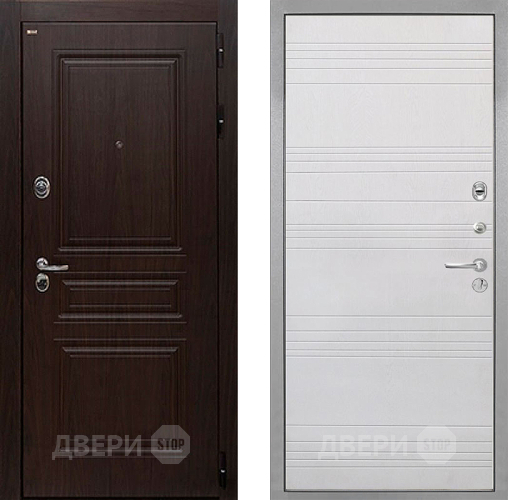 Входная металлическая Дверь Интекрон (INTECRON) Брайтон Тиковое Дерево ФЛ-316 Белый ясень в Электроуглях