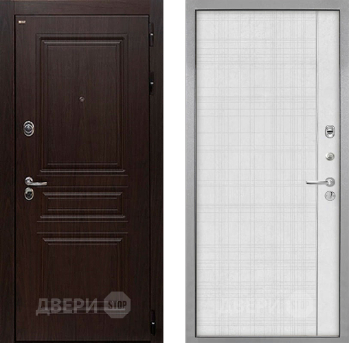 Входная металлическая Дверь Интекрон (INTECRON) Брайтон Тиковое Дерево В-07 с молдингом Лофт белый в Электроуглях