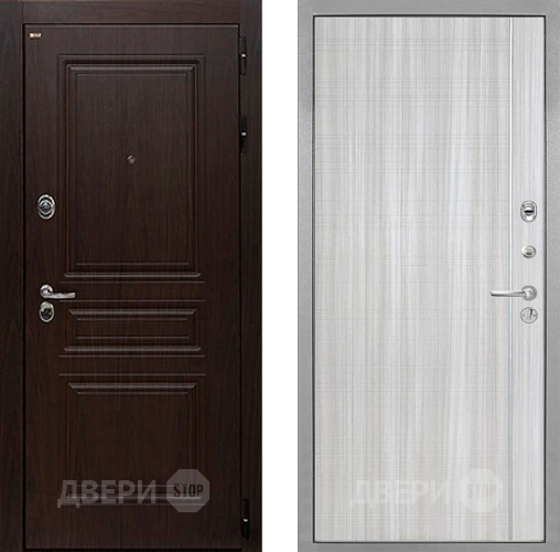 Входная металлическая Дверь Интекрон (INTECRON) Брайтон Тиковое Дерево В-07 с молдингом Сандал белый в Электроуглях