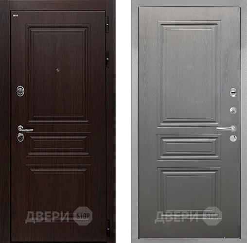 Дверь Интекрон (INTECRON) Брайтон Тиковое Дерево ФЛ-243 Графит вуд дуб в Электроуглях