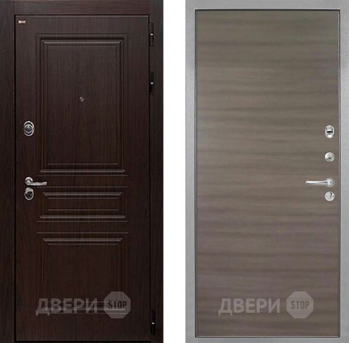 Входная металлическая Дверь Интекрон (INTECRON) Брайтон Тиковое Дерево Гладкая Дуб тоскано поперечный в Электроуглях