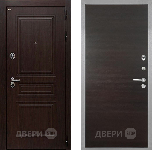 Входная металлическая Дверь Интекрон (INTECRON) Брайтон Тиковое Дерево Гладкая Эковенге поперечный в Электроуглях