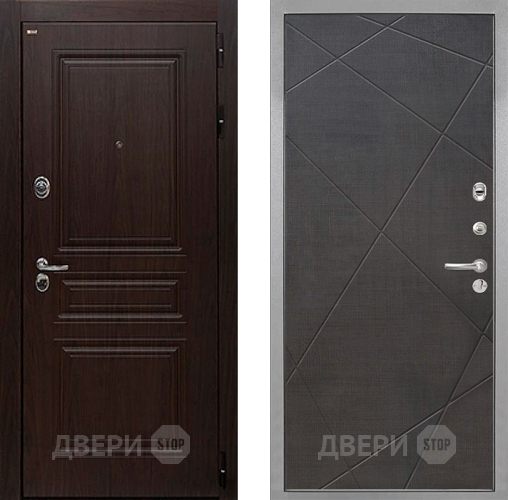 Дверь Интекрон (INTECRON) Брайтон Тиковое Дерево Лучи-М Венге распил кофе в Электроуглях