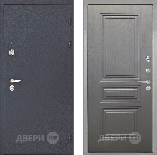 Входная металлическая Дверь Интекрон (INTECRON) Колизей ФЛ-243 Графит вуд дуб в Электроуглях