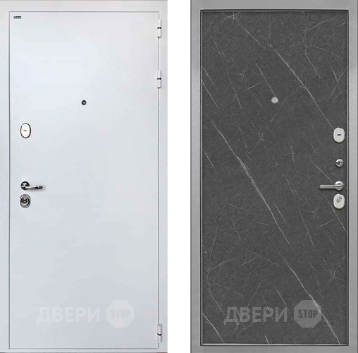 Входная металлическая Дверь Интекрон (INTECRON) Колизей White Гладкая Гранит лава оникс в Электроуглях