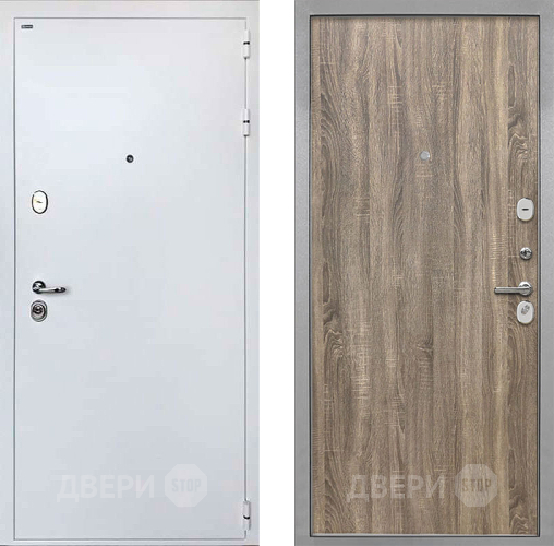 Входная металлическая Дверь Интекрон (INTECRON) Колизей White Гладкая Дуб турин в Электроуглях