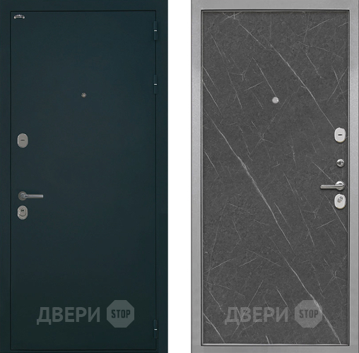 Входная металлическая Дверь Интекрон (INTECRON) Греция Гладкая Гранит лава оникс в Электроуглях