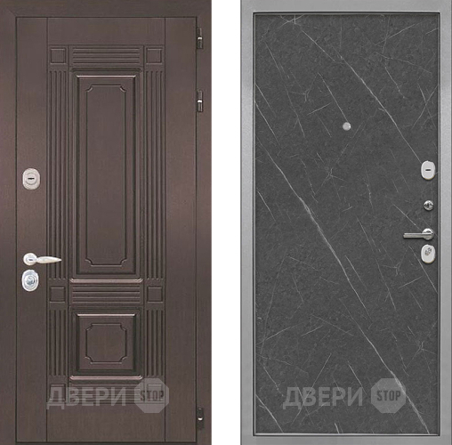 Входная металлическая Дверь Интекрон (INTECRON) Италия Гладкая Гранит лава оникс в Электроуглях