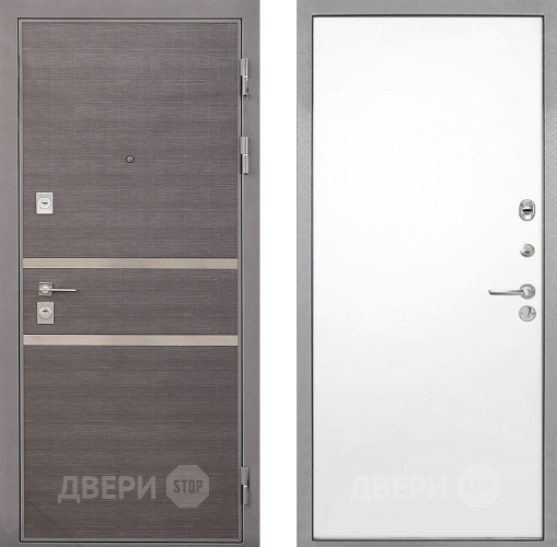 Входная металлическая Дверь Интекрон (INTECRON) Неаполь Гладкая Силк Сноу в Электроуглях