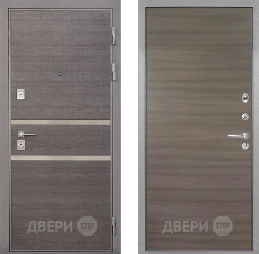 Входная металлическая Дверь Интекрон (INTECRON) Неаполь Гладкая Дуб тоскано поперечный в Электроуглях