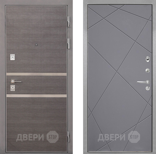 Входная металлическая Дверь Интекрон (INTECRON) Неаполь Лучи-М Графит софт в Электроуглях