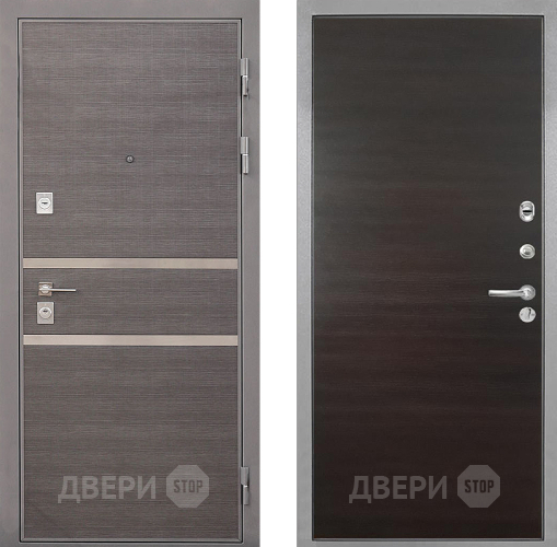 Входная металлическая Дверь Интекрон (INTECRON) Неаполь Гладкая Эковенге поперечный в Электроуглях