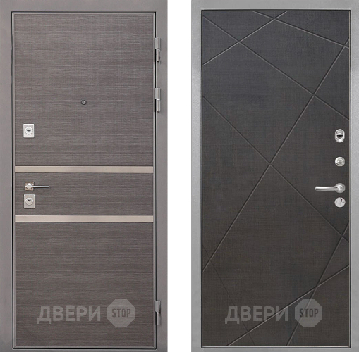 Входная металлическая Дверь Интекрон (INTECRON) Неаполь Лучи-М Венге распил кофе в Электроуглях