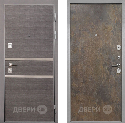Входная металлическая Дверь Интекрон (INTECRON) Неаполь Гладкая Гранж в Электроуглях