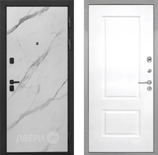 Входная металлическая Дверь Интекрон (INTECRON) Профит Black Мрамор Арктик Альба Роял Вуд белый в Электроуглях