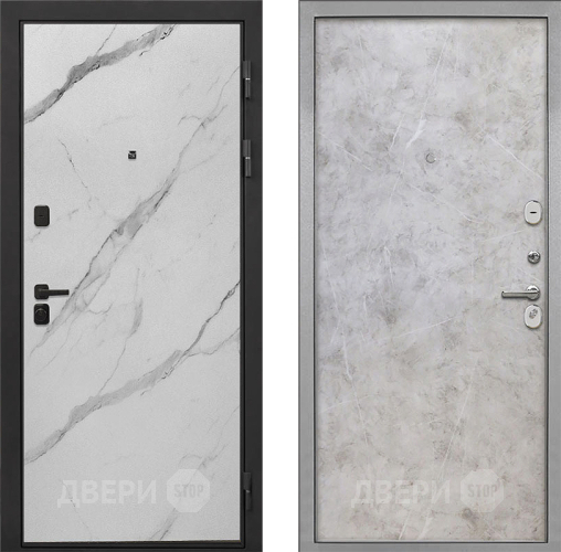 Дверь Интекрон (INTECRON) Профит Black Мрамор Арктик Гладкая Мрамор светлый в Электроуглях