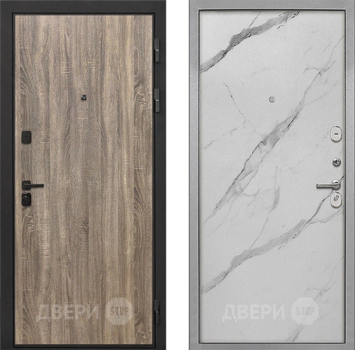Дверь Интекрон (INTECRON) Профит Black Дуб Турин Гладкая Мрамор натуральный арктик в Электроуглях